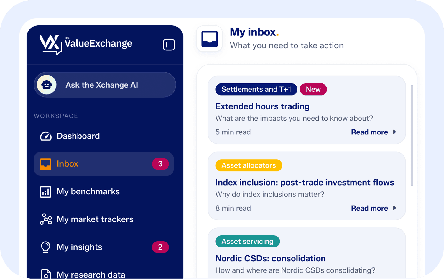 Personal inbox showcase